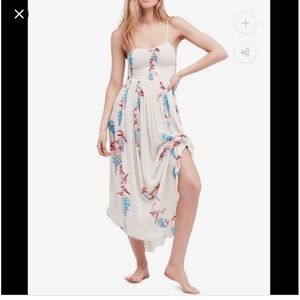 Free People EUC flower print maxi dress size xs